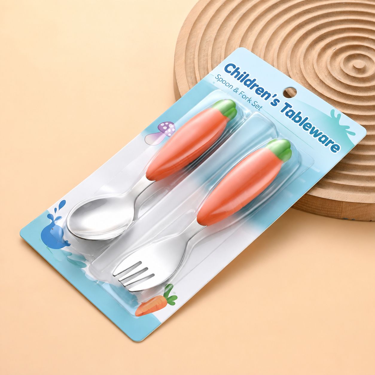 Orange-spoon fork two-piece gift box