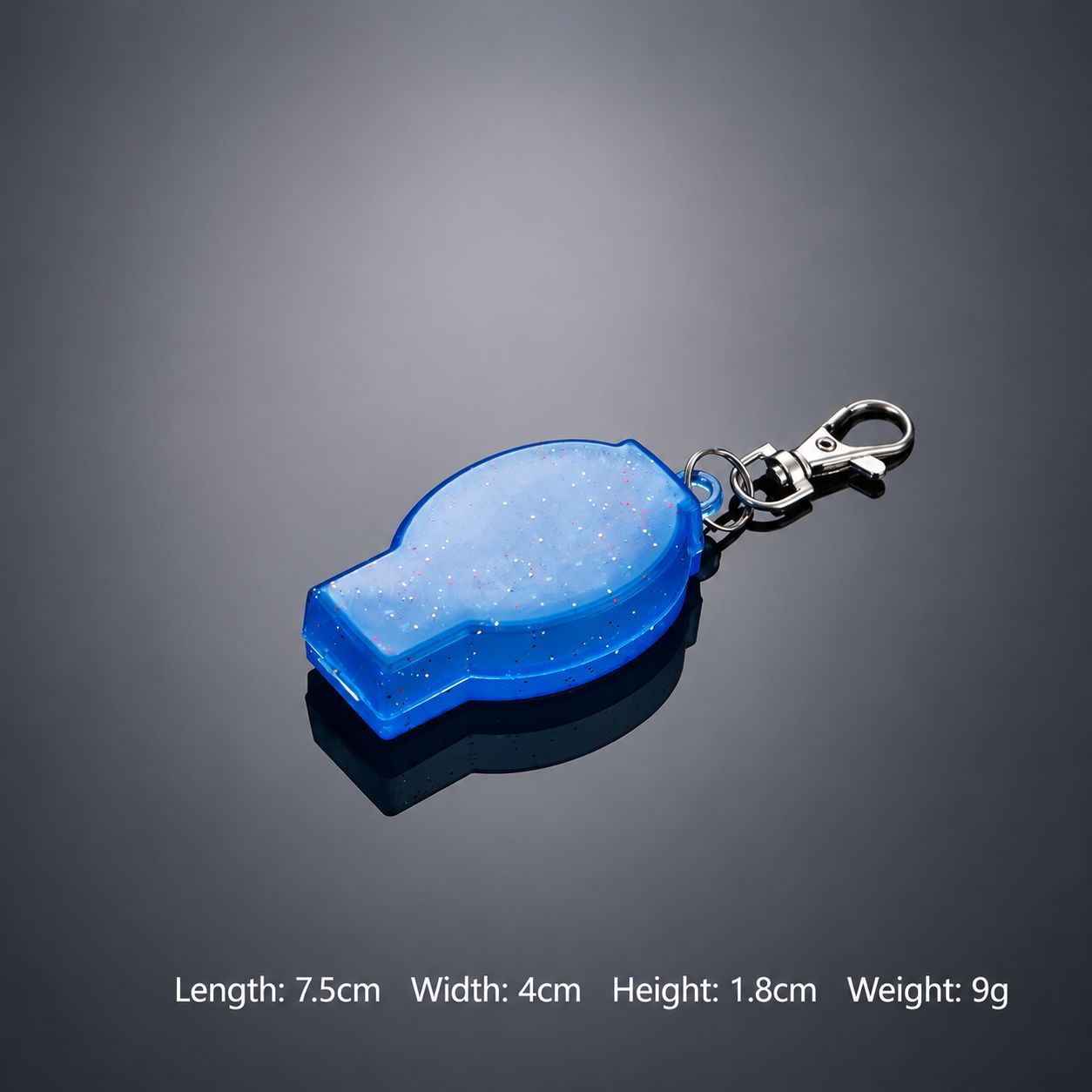 Blue camping carabiner storage box