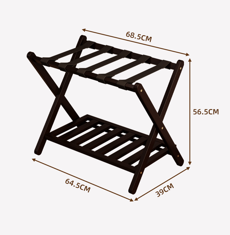 Foldable luggage rack-black