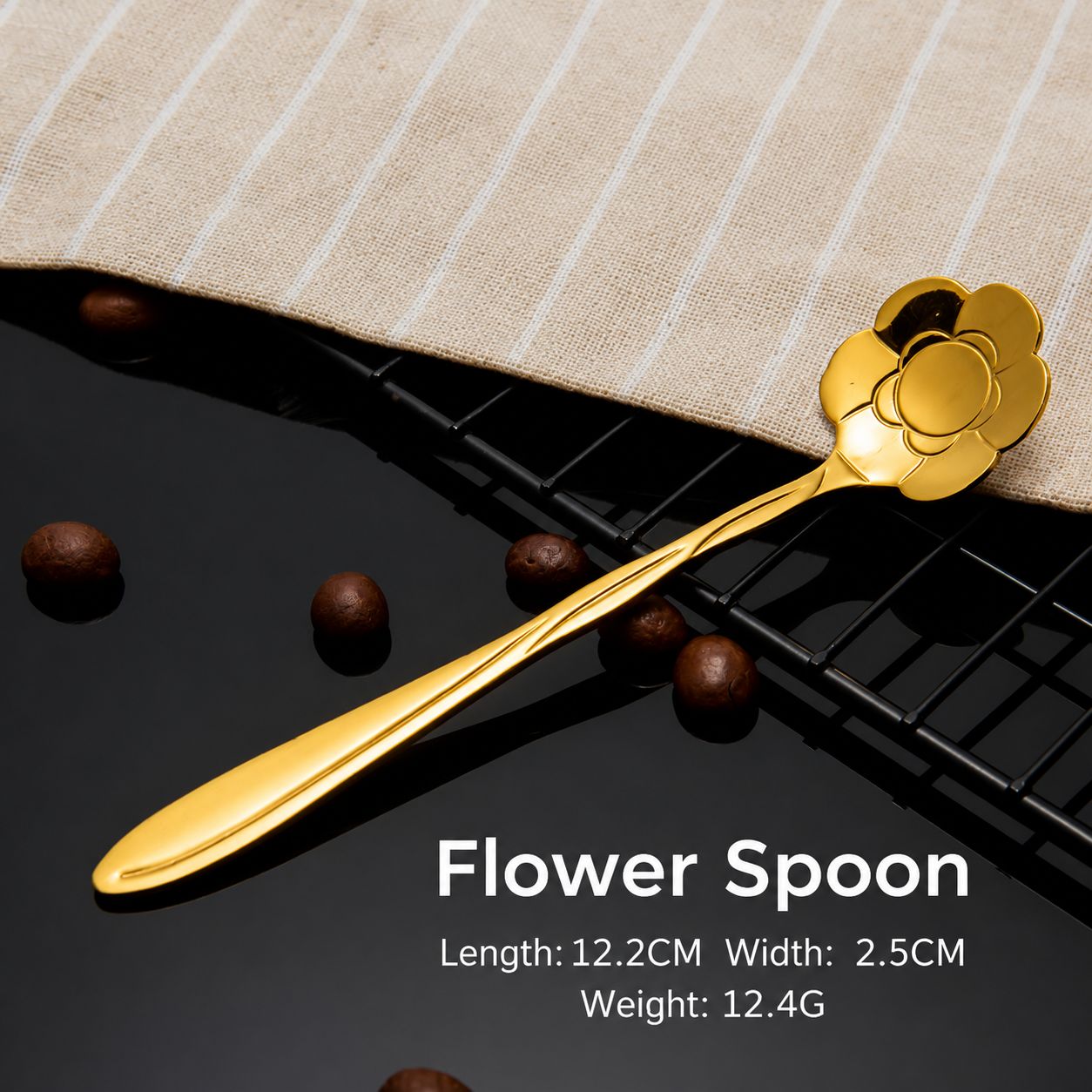 Short-Golden Sunflower Spoon
