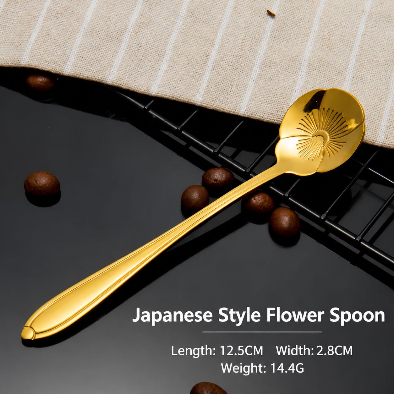 Short-Gold Pansy Spoon