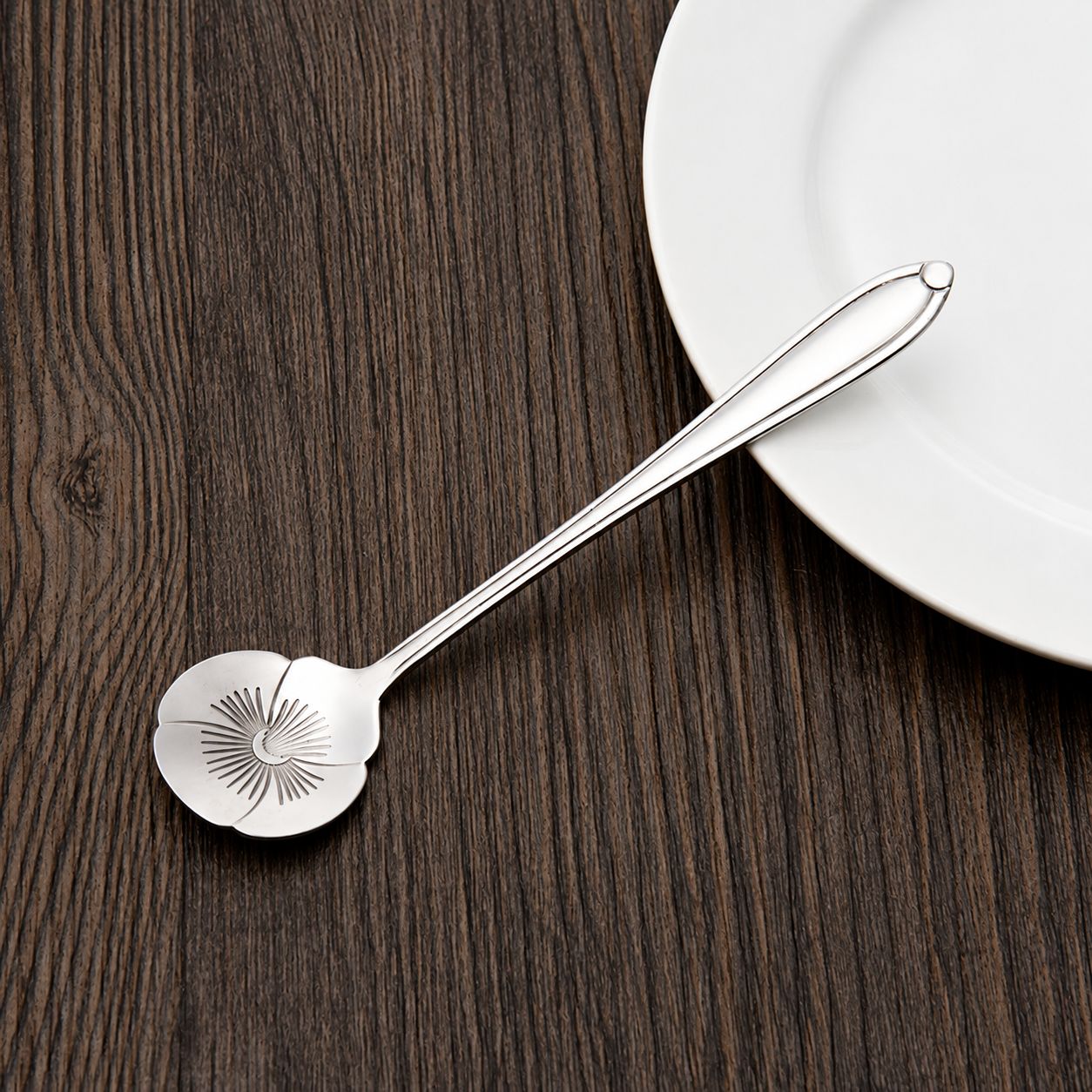 Short-silver Pansy Spoon