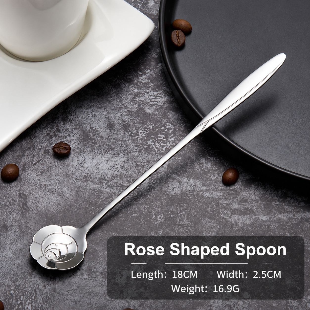Long-silver Rose Spoon