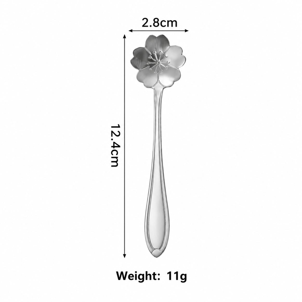 Water Throw Short-silver Sakura Spoon [No Bag]]