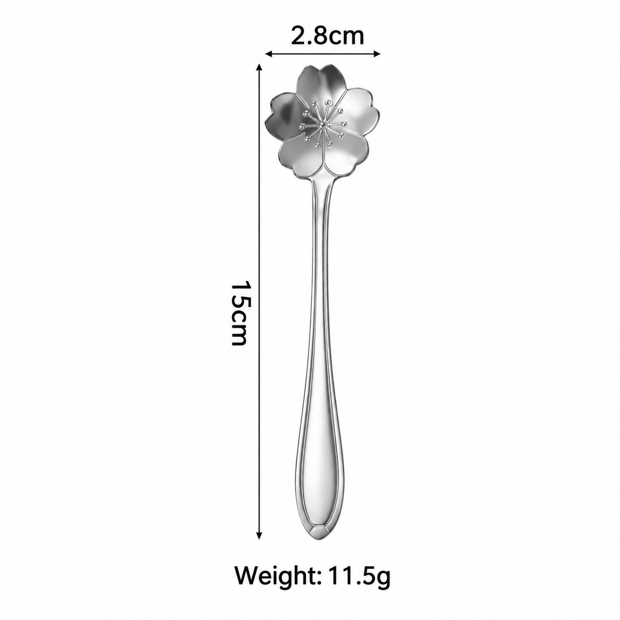 Water throw short-silver 15cm cherry spoon [no bag]]