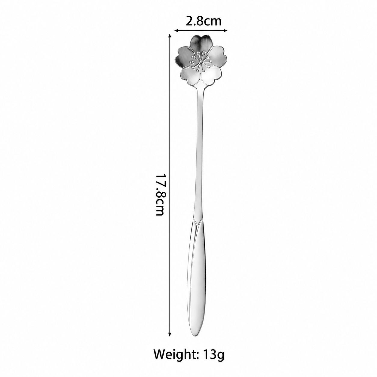 Water Throw Long-silver Cherry Blossom Spoon [No Bag]]