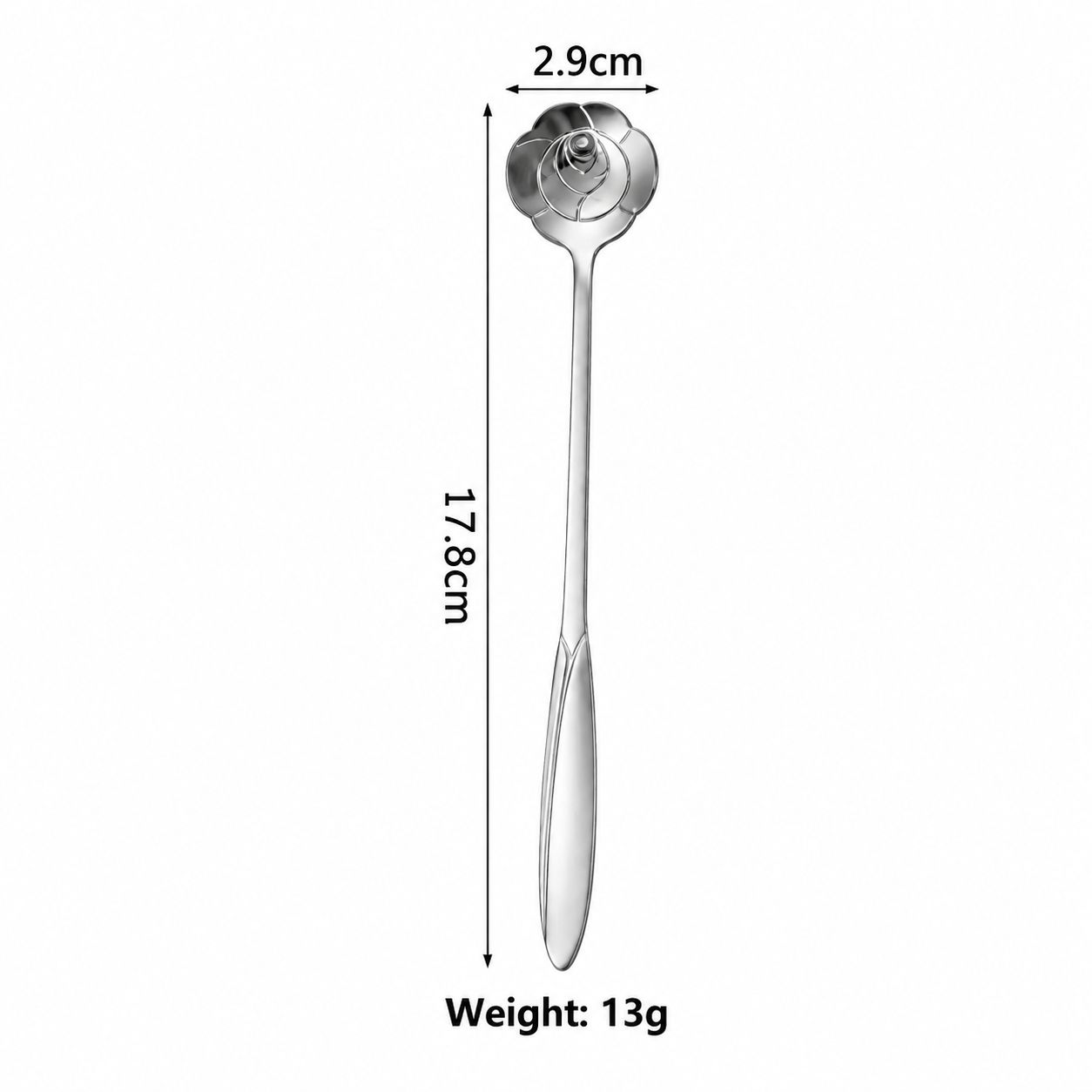 Water Throw Long-silver Rose Spoon [No Bag]]