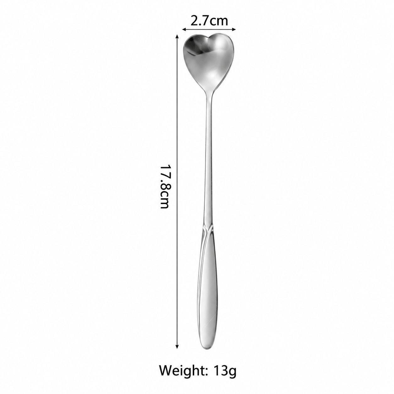 Water throwing long-silver love spoon [no bag]]