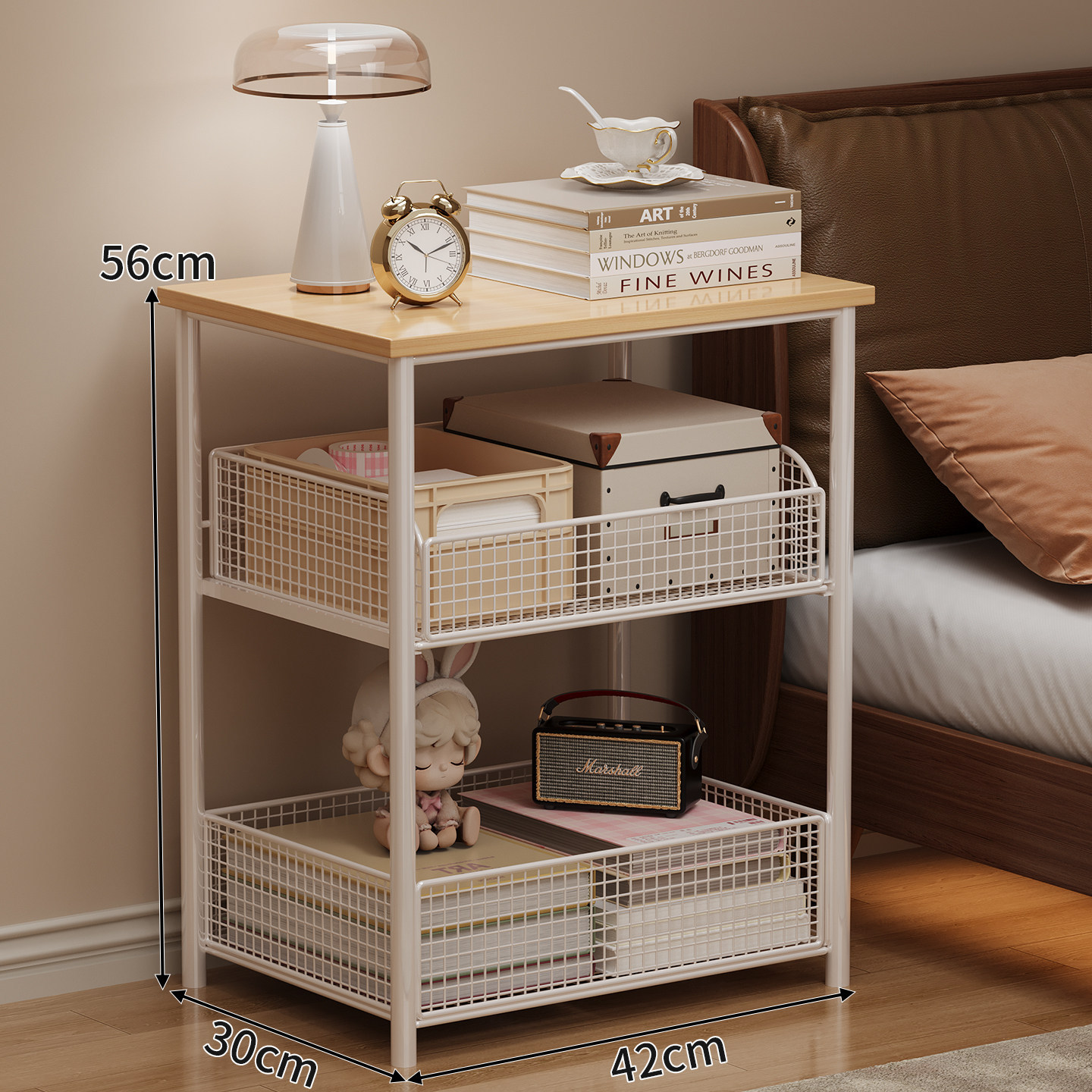 White frame three-layer [floor-standing model] solid wood color board