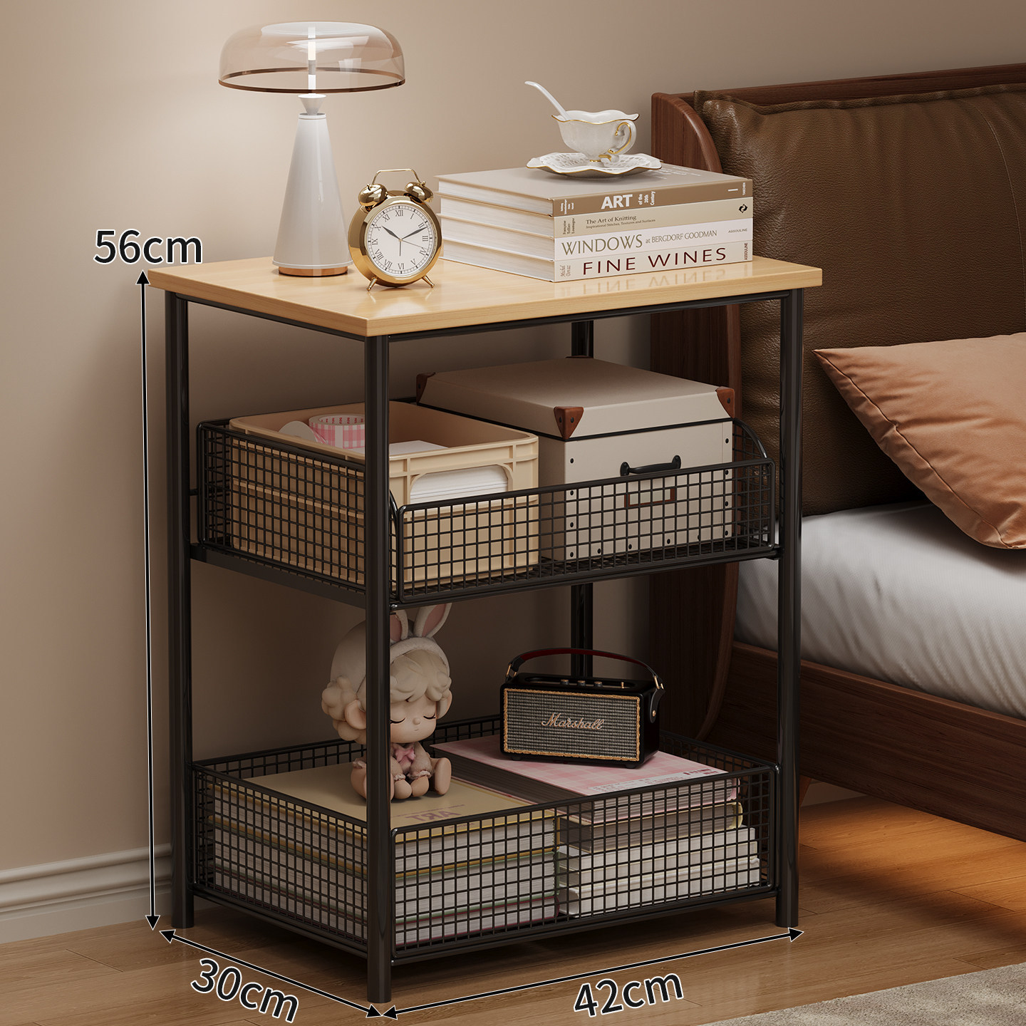 Black frame three-layer [floor-standing model] solid wood color plate