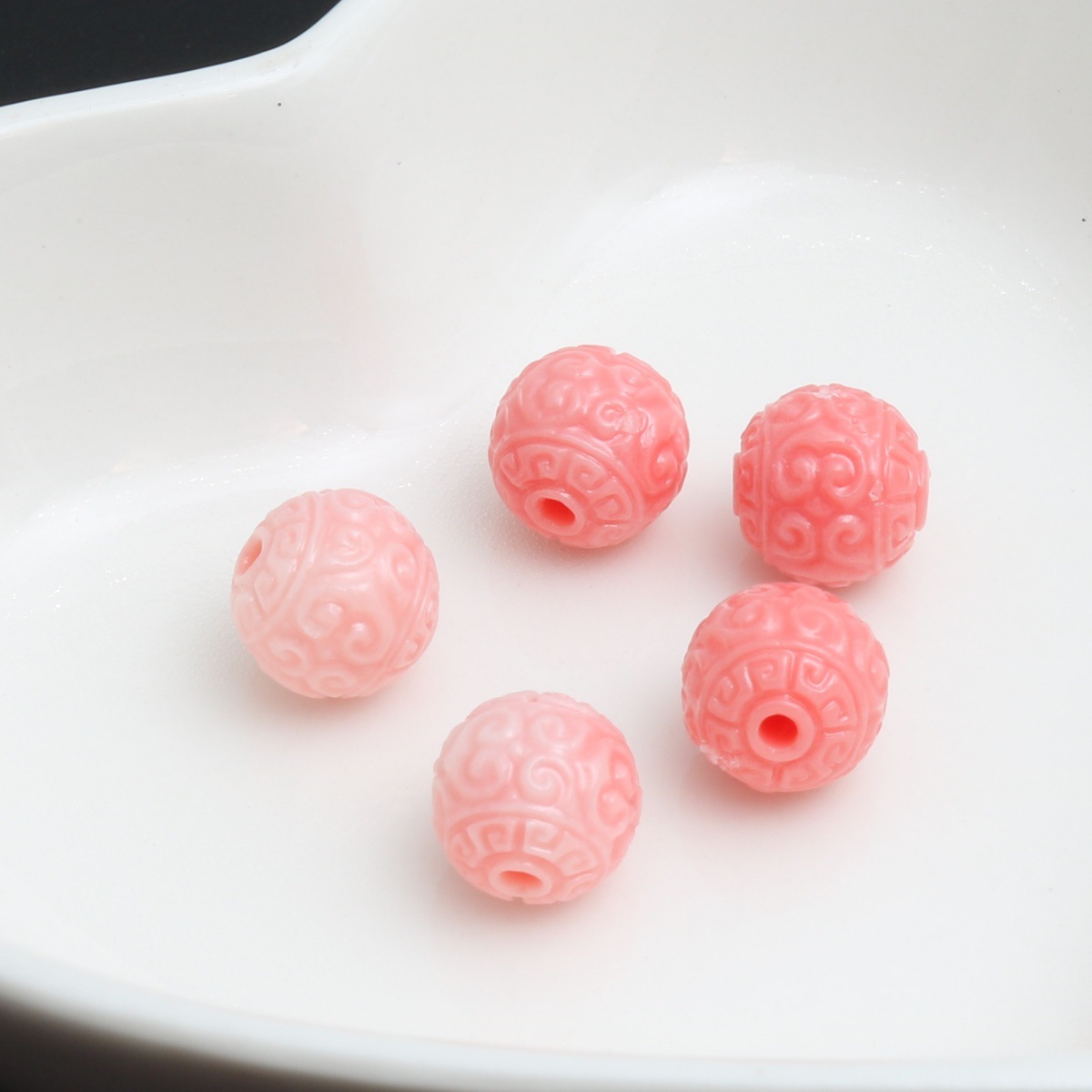 7:Watermelon red cirrus pattern cylinder 8mm