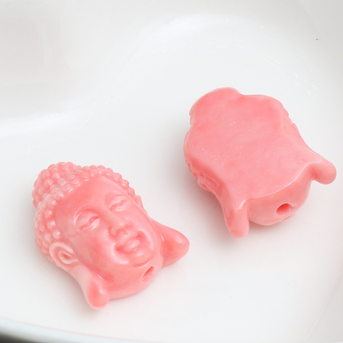 1:Watermelon red flat bottom buddha 20mm