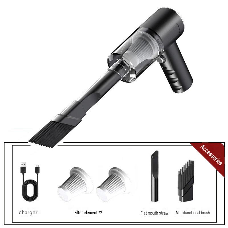 USB rechargeable [upgraded model] dual-purpose car and home vacuum cleaner with dual filters and no mouthpiece