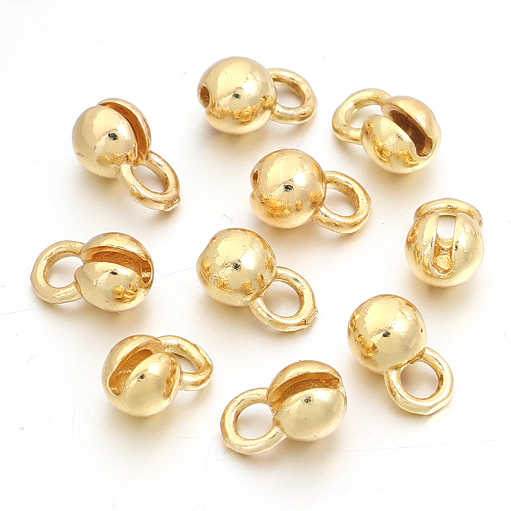 18k gold 4*6mm, hole 1mm