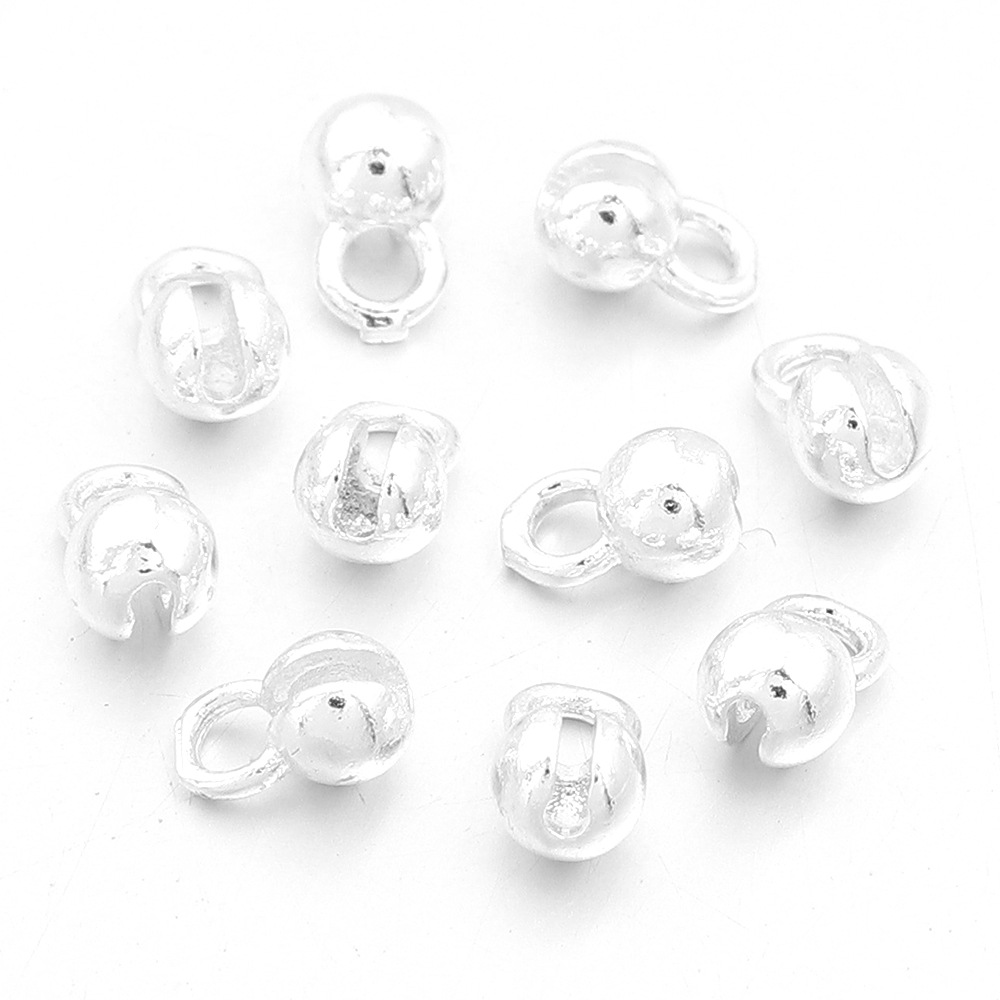 Silver 4*6mm, hole 1mm