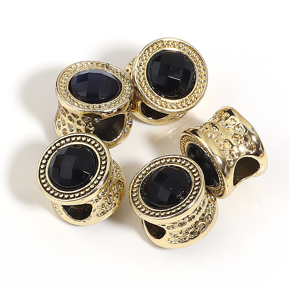 1:Black double-sided diamond-studded