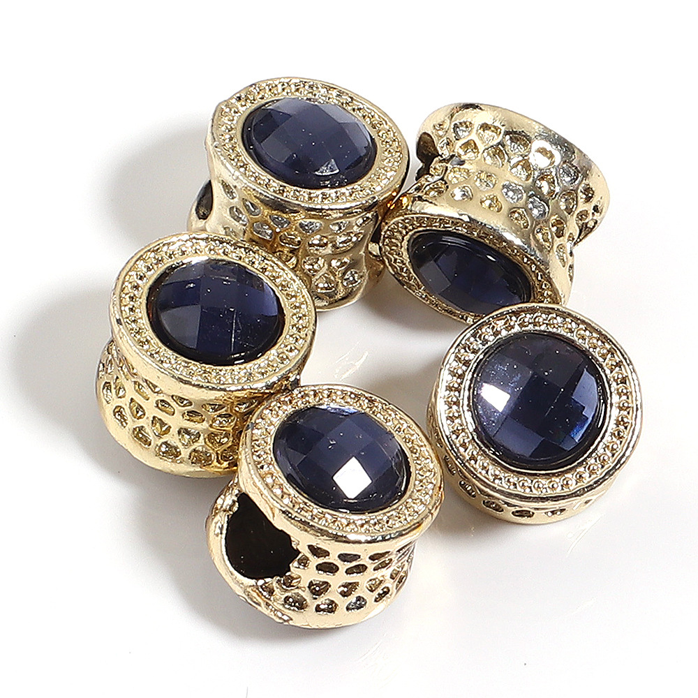 5:Navy blue double-sided diamond-encrusted
