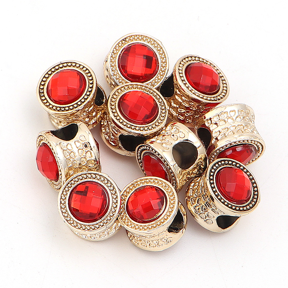9:Red double-sided diamond-encrusted
