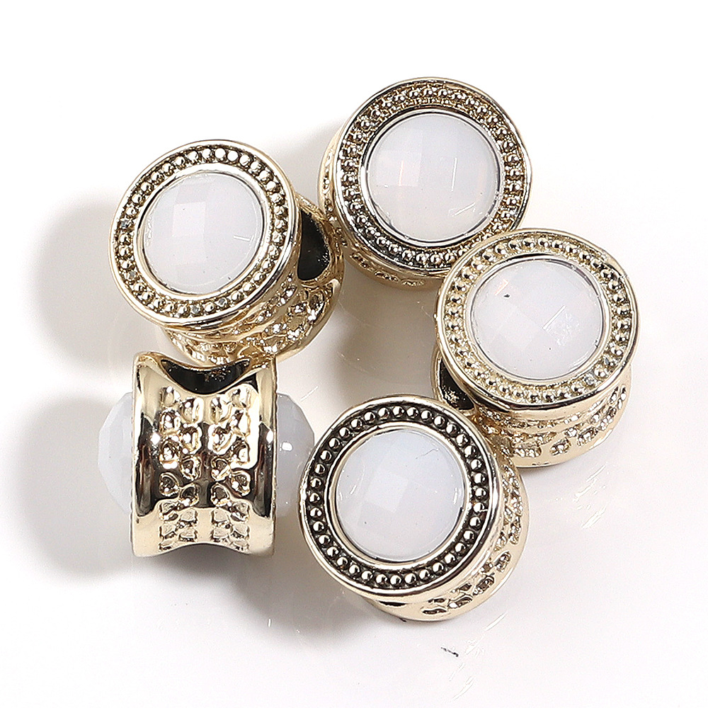 12:White double-sided diamond-encrusted