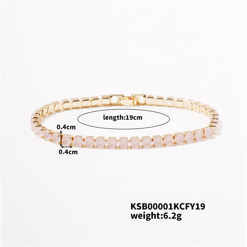 7:4.0KC gold pink jade 19cm