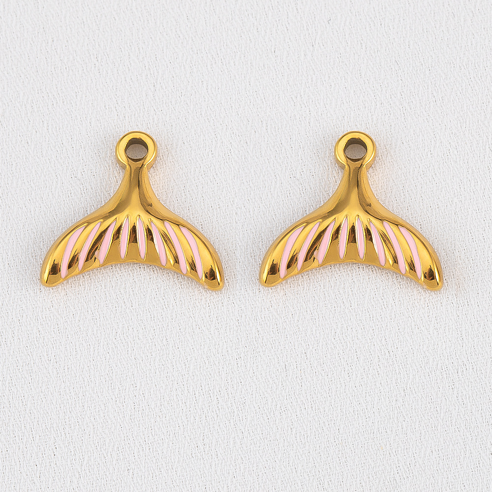 28:Mermaid tail-pink-14.7x13mm