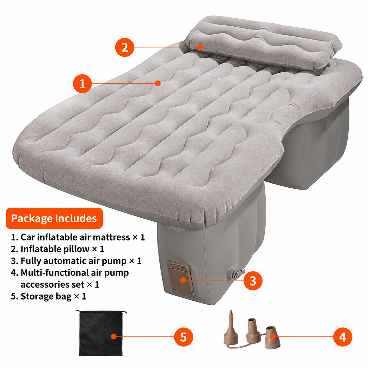 13086 Automatic Inflatable Version, Tiger Stripe Pattern, Gray