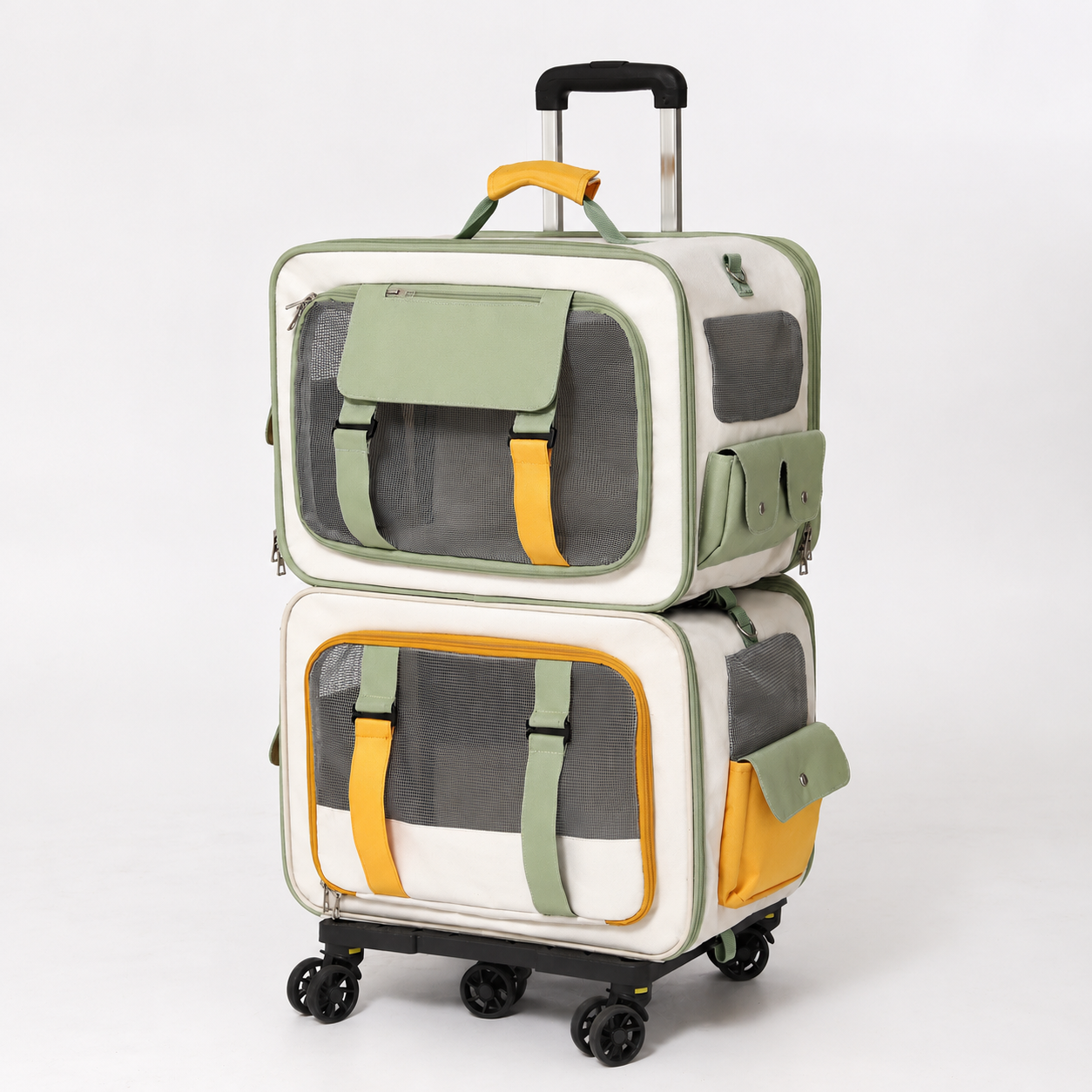 Multi-pet double-layer bag   trolley