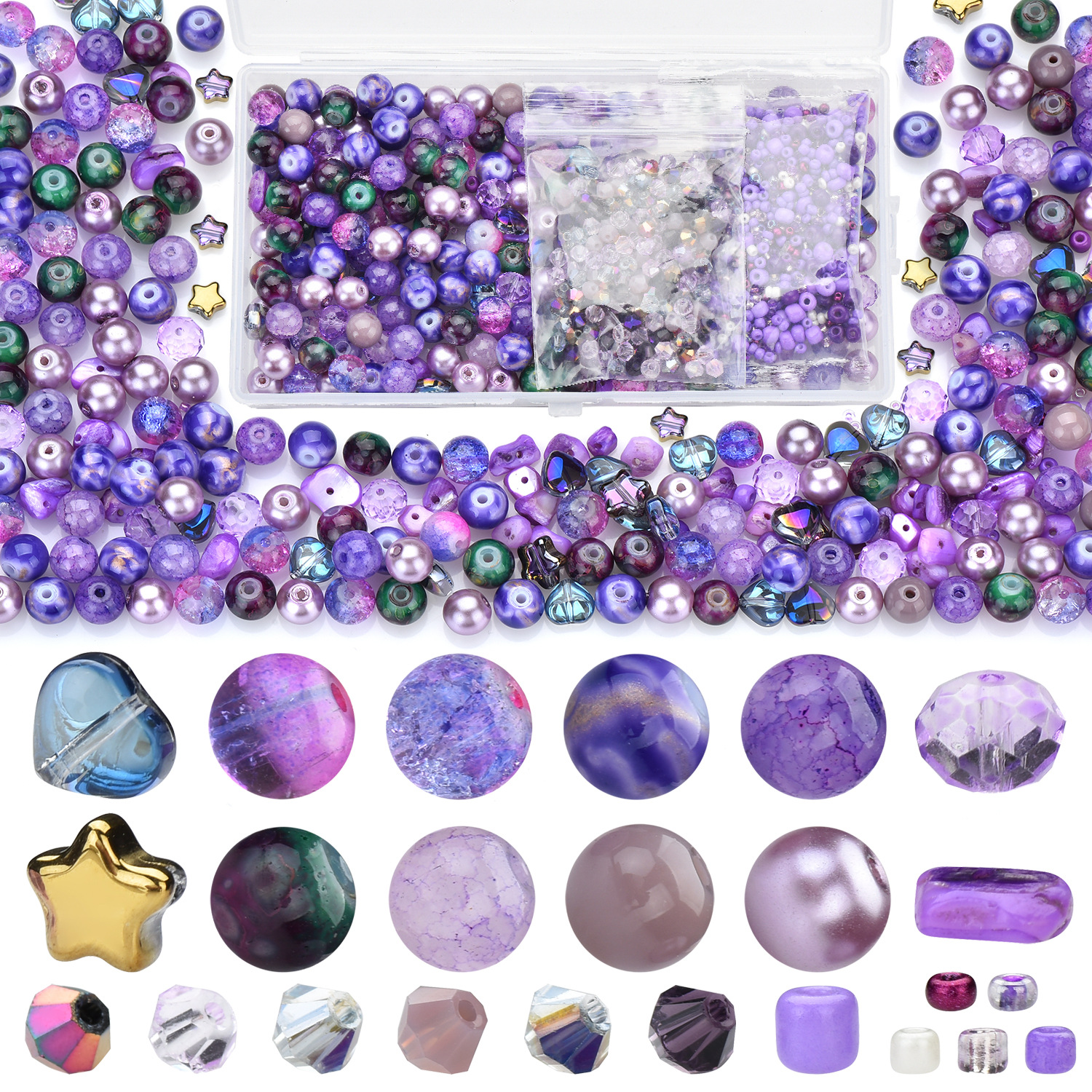 Crystal Purple Series 900 pieces