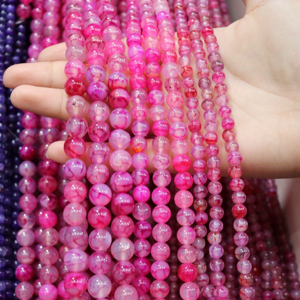 Magenta 6mm (61 Pc/Strand)