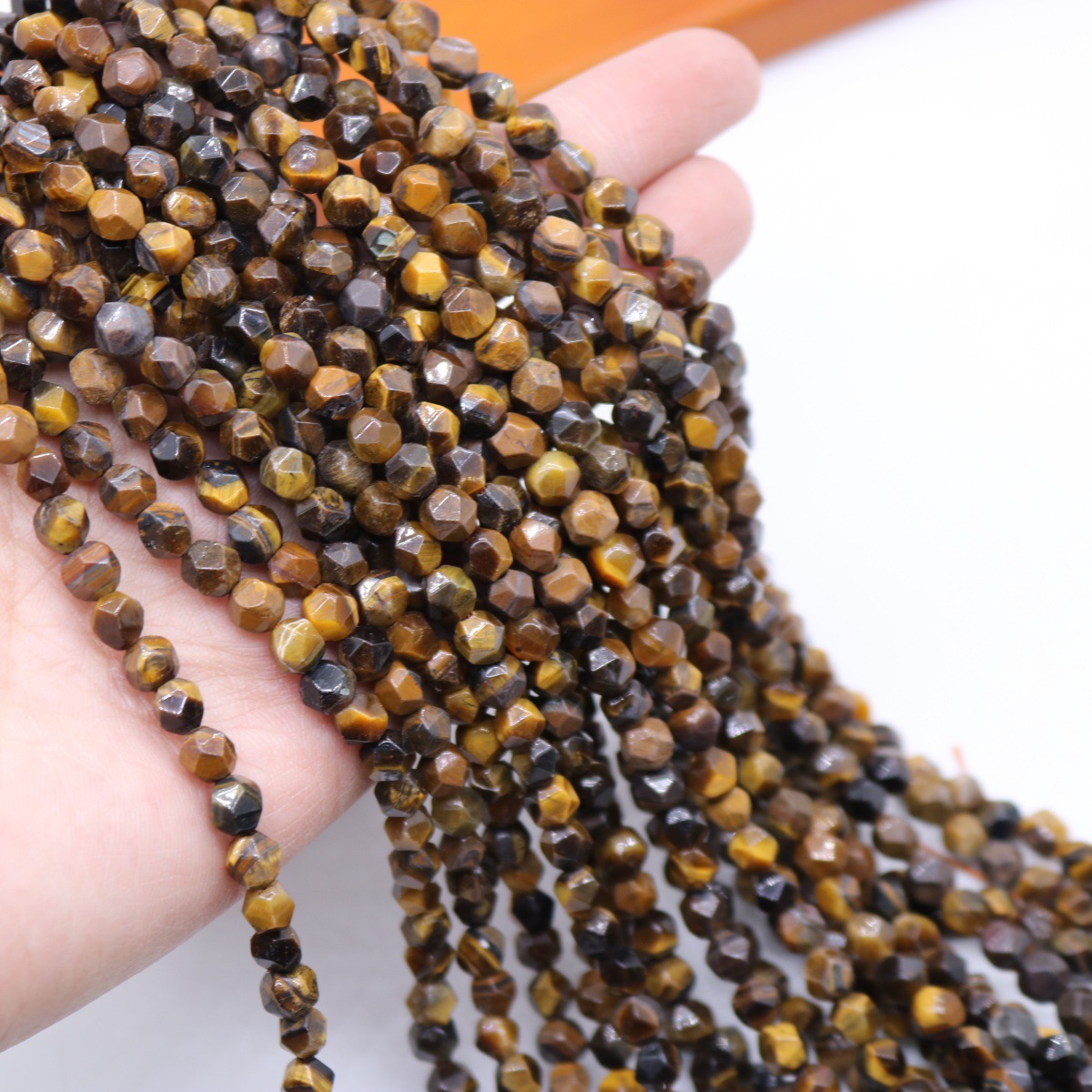 Tiger eye stone 6mm (about 61 Pc/Strand)