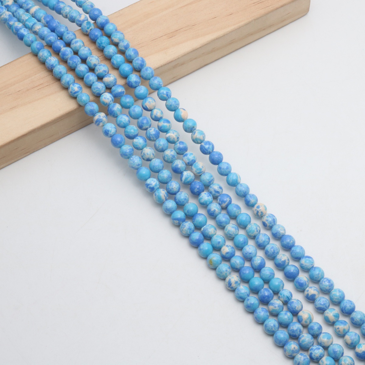 Sky blue 6mm (about 63 Pc/Strand)
