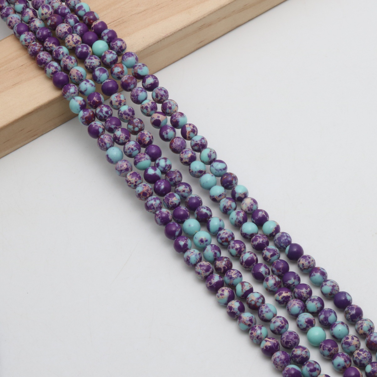 Purple blue 6mm (about 63 Pc/Strand)