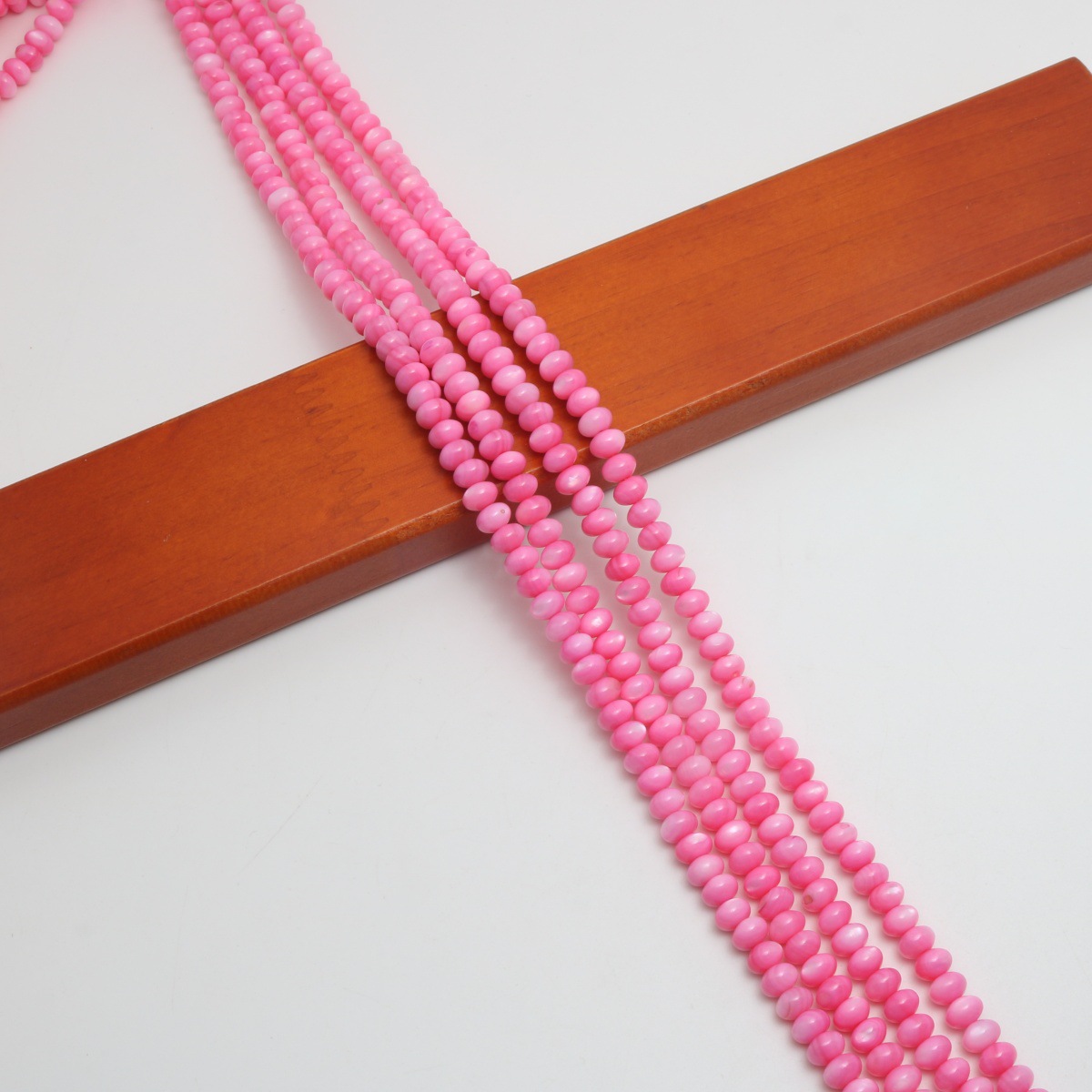 Rose red 3.5x5mm (about  105 Pc/Strand)