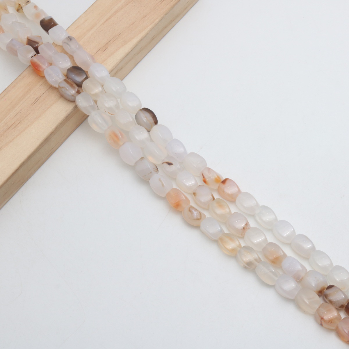 Milky white 6mm (about 63 Pc/Strand)