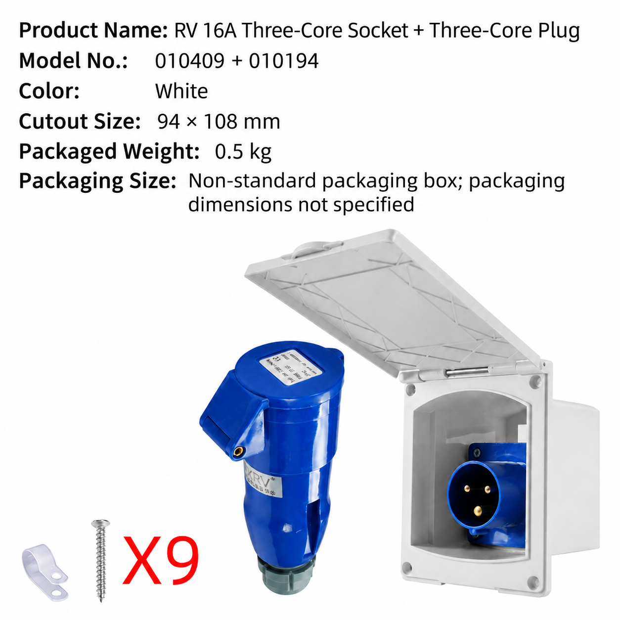 White set with plug fh010409 010194