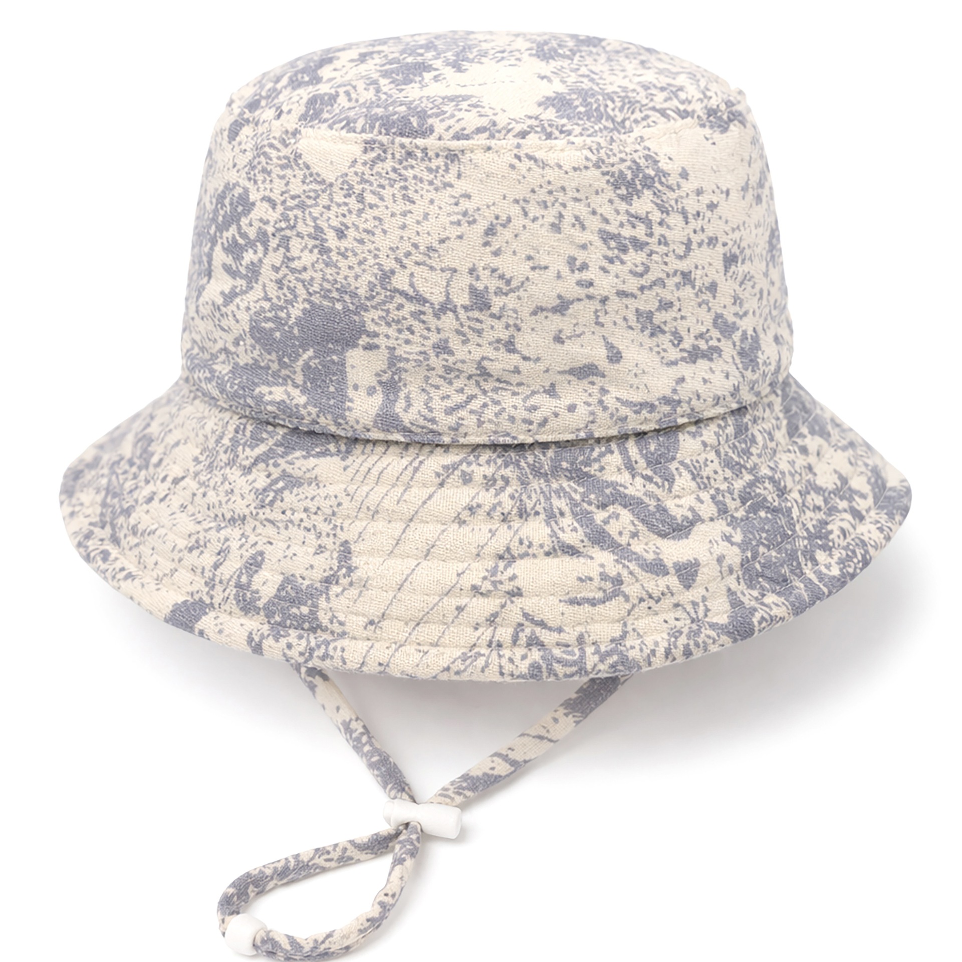 Mineral blue flower-cotton dome