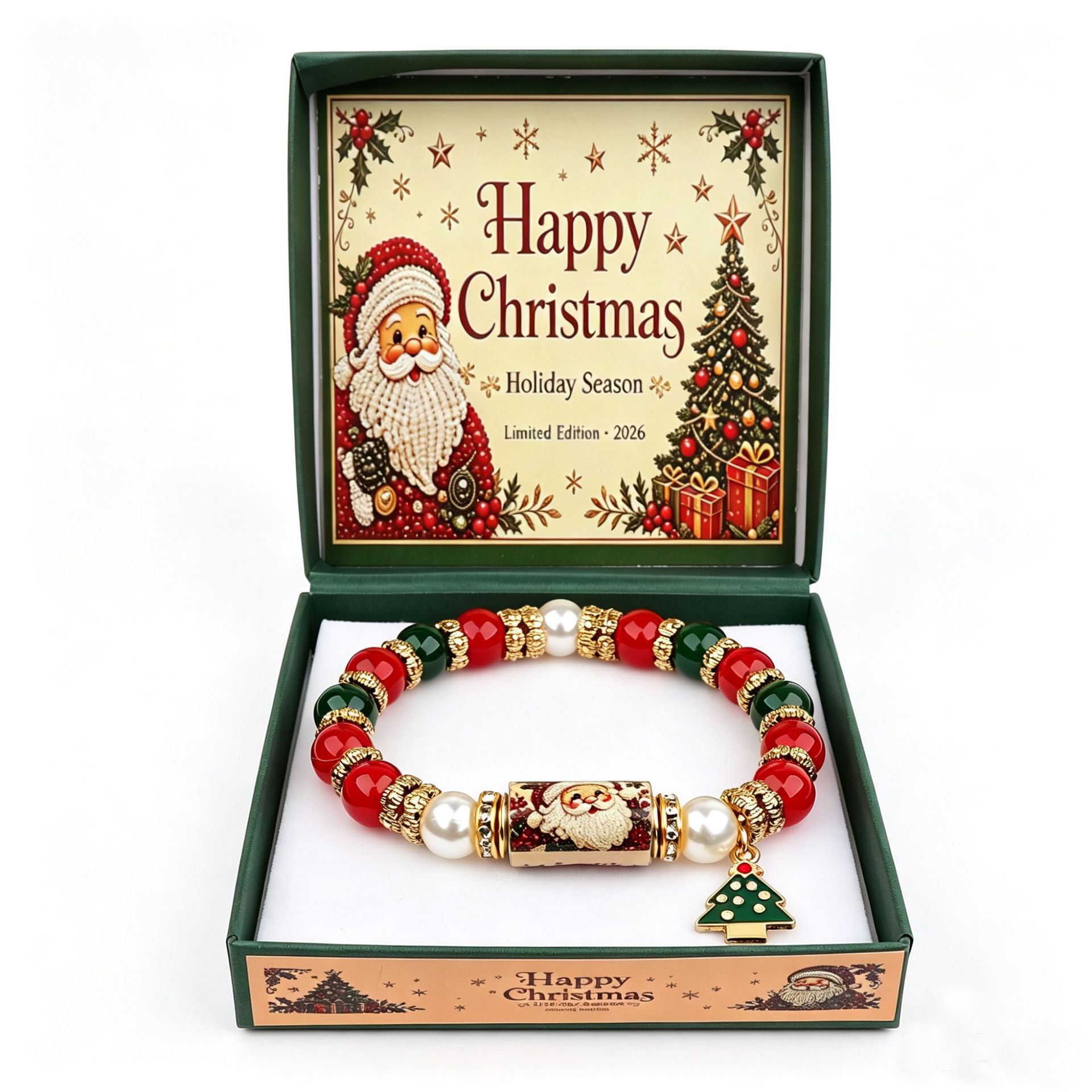 Santa Claus bracelet + card + box
