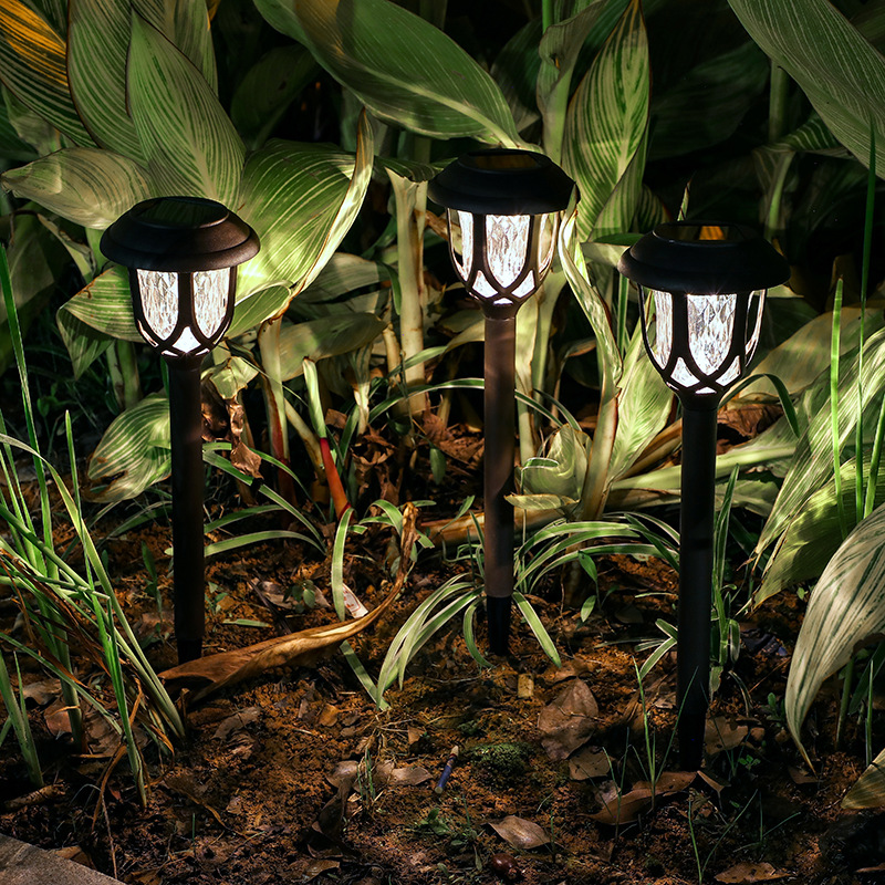 Coffee lawn lamp with warm light