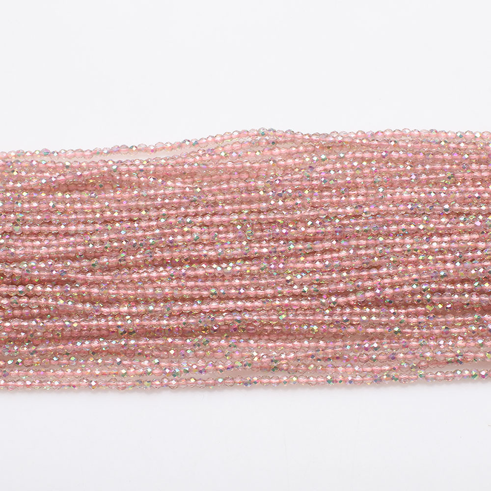 Pink line white beads semi-red light 1mm football/