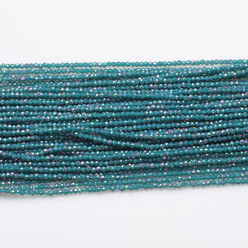 Malachite blue porcelain half pink green 1mm footb