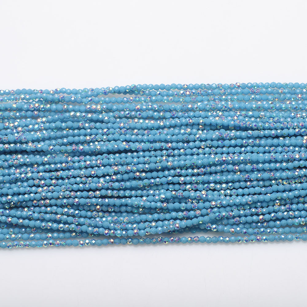 Light Malachite blue porcelain half pink green 1mm