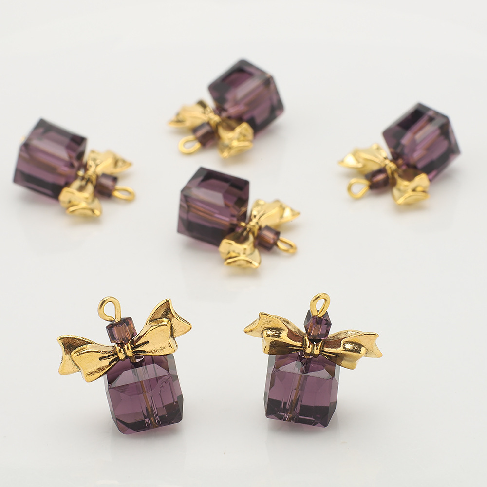 Golden bow violet 10mm