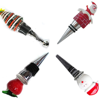 Christmas Lampwork Bottle Stopper