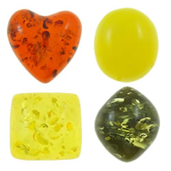 Imitation Amber Resin Cabochon