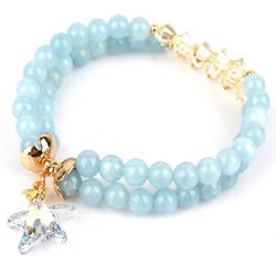 pulsera aguamarina