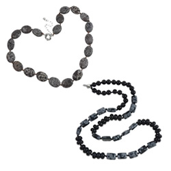 Snowflake Obsidian Necklace