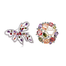 Broche de zircon cubique