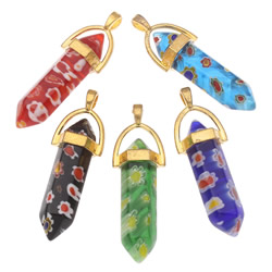 Millefiori Glass Pendant Jewelry