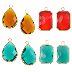 Glass Brass Pendants