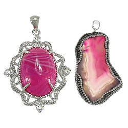 pendentif en agate rose 